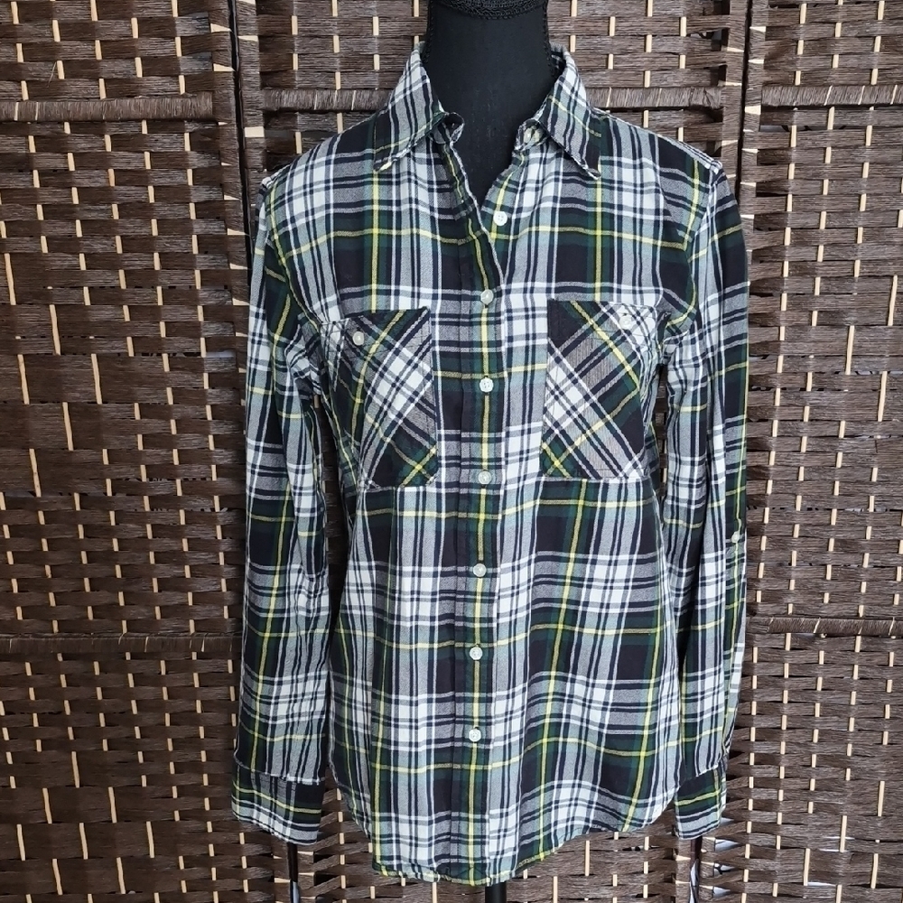 Ralph Lauren Black Label Navy and Yellow Plaid Shirt